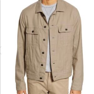 Vince Slim Fit Linen & Cotton Trucker Jacket Sz.XL